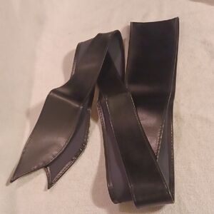 Obi Wrap Belt Black Women's Belt Vegan 92 Inches, Wrap Around Belt